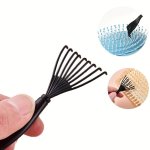 1PC 2PCS Hair Brush Cleaner Tool Hairbrush Cleaning Rake Hair Dirt Remove Comb Embedded Tool Salon Home Pick Plastic Handle Prac
