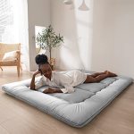 Maxyoyo Japanese Floor Mattress Futon Mattress Thicken Daybed Sleeping Pad Foldable Roll Up Boys Girls Dormitory Kids Lounger Be