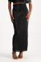 Tessa Plisse Maxi Skirt - Black - XS