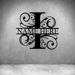 I - Alphabet Personalized Monograms - 600MM Grey