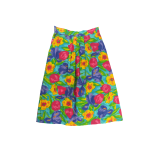 Colourful Floral High Waisted Midi Skirt - S m