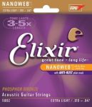 Elixir 16002 Nanoweb Phosphor Bronze Extra-light Acoustic Guitar Strings 10-47