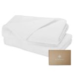 Bioweaves 100% Organic Cotton 700 GSM Plush Bath Towels 30" X 58" Gots Certified - White Pack Of 2
