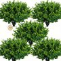 20PCS Uv-resistant Artificial Boxwood Shrubs Set - Perfect For Outdoor & Indoor Decor Weddings Home Garden And Office