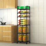 Zs - 6-TIER Multi-functional Kitchen Storage Rack With Wheels