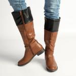 Madison Vienna Two Tone Rider Boot - Tan black - 8