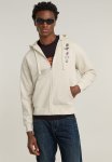 G-star Raw Poster Back Gr Zip Thru Loose Hooded Sweatshirt - Whitebait