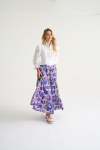 Lindi Tier Cotton Skirt - Purple XXL