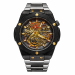 Men's Luxury Quartz Watch - Fashion Stainless Steel Black Strap