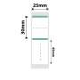 NB208 - NIIMBOT - B1 / B21 / B3S / B4 - 25X75MM - 100 GREEN BORDER RING JEWELLERY LABELS