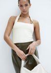 Halterneck Thong Body - Light Beige