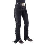 Schneiders Adult Suede Western Chaps With Fringe Perfect For Horse Shows & Equestrian Style Size Small