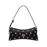 K autograph Stud Shoulder Bag -black