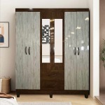 Walnut 6 Door Wardrobe