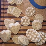 Coffee Scrub Soap - Almond Small Rose