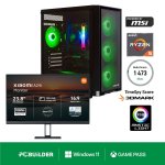 Pcbuilder Ryzen 5 5600GT Defender Windows 11 Gaming PC + Monitor Bundle