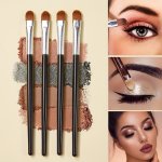 4PC Eye Makeup Brush Kit Professional Blending Eyeshadow Makeup Brushes Soft Fine For Concealer Eyebrows Eyeliner Ideal For Make