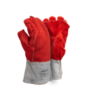 Premium Red Leather Heat Gloves – 10CM Cuff