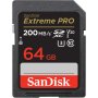 Sandisk Extreme Pro Sd Uhs I 64GB Card For 4K Video 200MB/S Read & 90MB/S Write