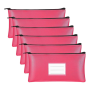 Money Bag With Zipper For Cash Coins Cosmetic Paper Money Tool D 6- Pieces