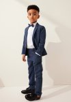 Slim Fit Suit Trousers - Navy Blue