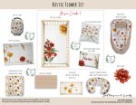 Cot Duvet Bedding Rustic Flower Set