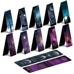 12 Pcs Cool Magnetic Bookmarks Space Starry Night Bookmark For Book Lovers Bulk Bookmarks For Women Men Unique Book Mark For Rea
