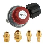 0-20 Psi Adjustable High Pressure Propane Regulator Valve Kit QCC1 TYPE1 Regulator Valve Kit With 1 8" Npt Male To 1 4" & 3 8" M