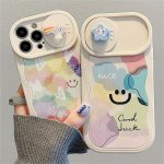 Y2K Cute 3D Star Rainbow Wave Edge Push Window Protective Soft Case For Iphone 15 Pro Max 14 Pro Max 13 12 Pro 11