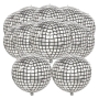 - 22'' Silver Foil 4D Disco Ball Balloon For Party Decor 20 Pack