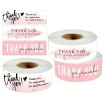 120 Stickers roll Thank You Stickers Self-adhesive Labels Stickers Gift Sealing Stickers Packaging Decoration Stationery Sticker