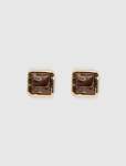 Signature Suki Square Stud Earrings - 0 Merlot gold