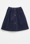 PoP Candy Button Down Cord Skirt-blue