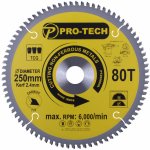 Saw Blade Tct 250X2.4X30MM 80T Aluminium Prof.