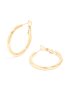 Waterproof Gold Plated Stainless Steel Cubic Zirconia Graduating 5-BEZEL Earrings