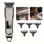 Professional Electric Hair Clipper USB Rechargeable Hair Clipper LED Digital Display Men's Hair Clipper Holiday Gift Father's Da