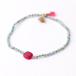 Goldair Gold Cinnabar & Labradorite Beaded Anklet