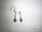 Purple Copper Turquoise .925 Sterling Silver Earrings STSE56