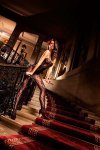 Ruffle Lace Fleur Bodystocking Black