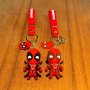 Marvels Heroic Duo Spider-man & Deadpool Collectible Keychain Pendant Durable Car & Bag Accessories Perfect Gift For Fans