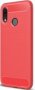 Tuff-Luv Brushed Carbon Fibre Effect Shockproof Shell Case For Huawei P20 Lite Red
