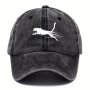 1pc Retro Fashion Printed Peaked Cap Simple Cool Cotton Dad Hat Men's Baseball Cap