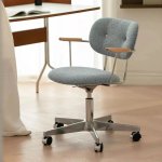 Task Office Chair In Boucl Fabric - Mint Blue Beige Oxford Blue - Oxford Blue