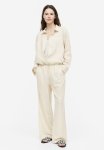 Wide Trousers - Beige