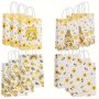 12PCS Bee Gift Bags With Handles Bee Bags For Party Favor Bee Paper Bags For Bee Party Decorations Bee Birthday Party Decorations What