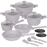 Berlinger Haus Taupe Collection 15 Piece Titan Non-stick Cookware Set BH8111
