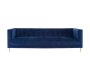 Ella Blue Velvet Channel 3 Seater Sofa