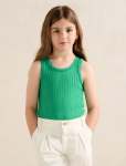 Tessa Girls Rib Tank Top - 10-12 Yrs Green Clover