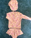 Woolworths Orange Floral Swimming Top Pants And Hat 6 12M