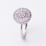 Clear Floral Pave Ring - 58 Clear Crystal